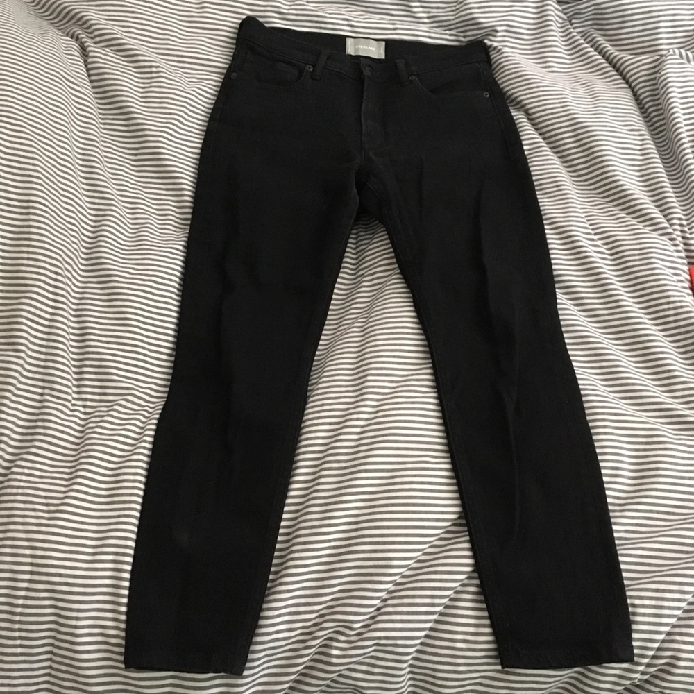 Everlane Midrise Ankle/Short Black Jeans